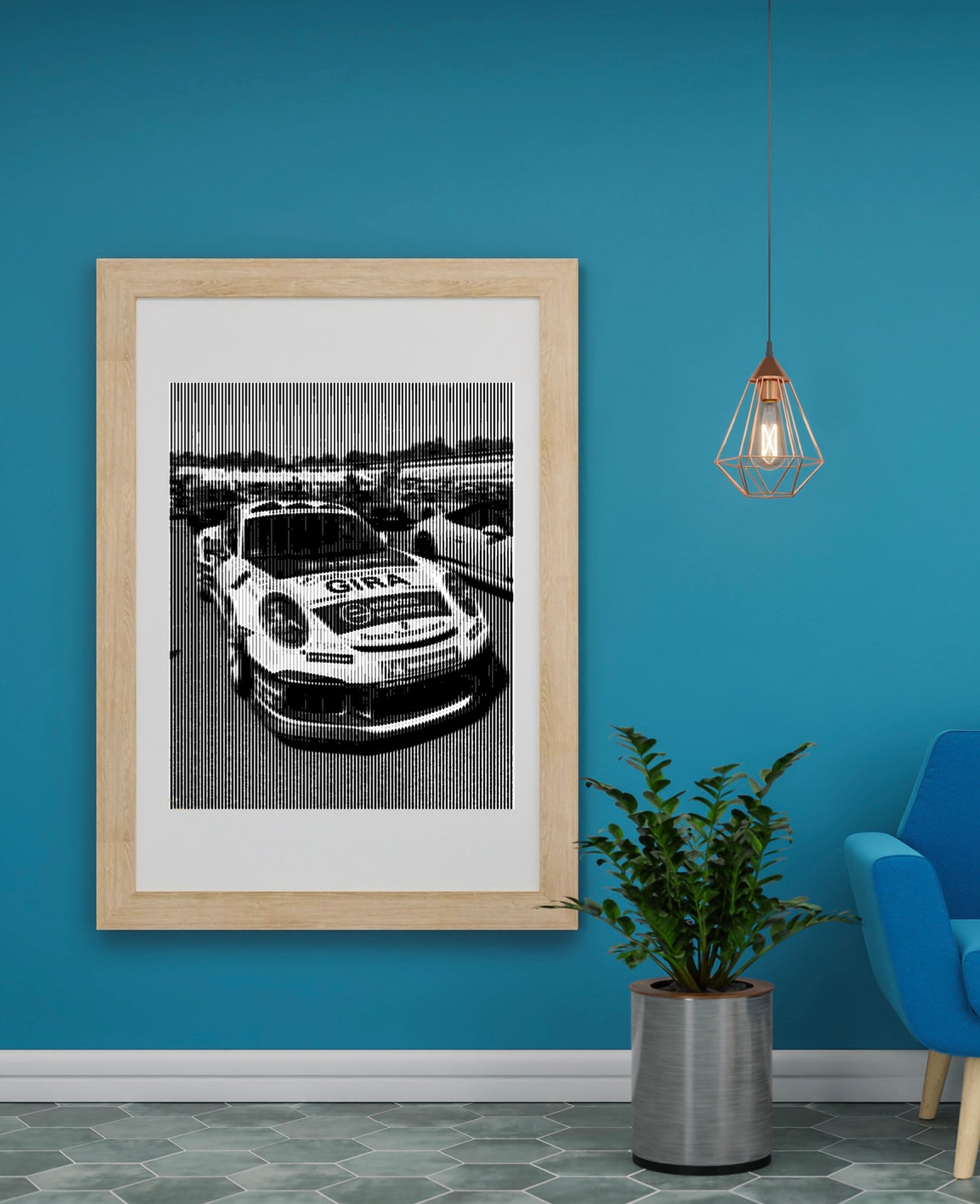 Pixelpop Motiv „Rennwagen“