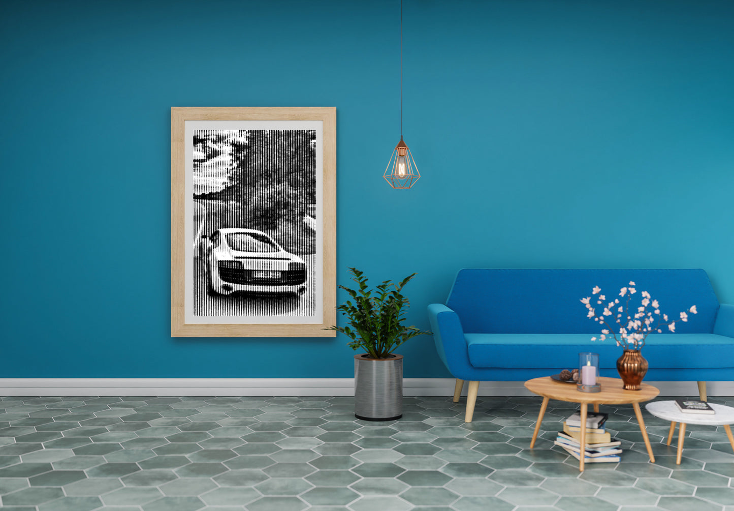 Pixelpop Motiv „Sportwagen“